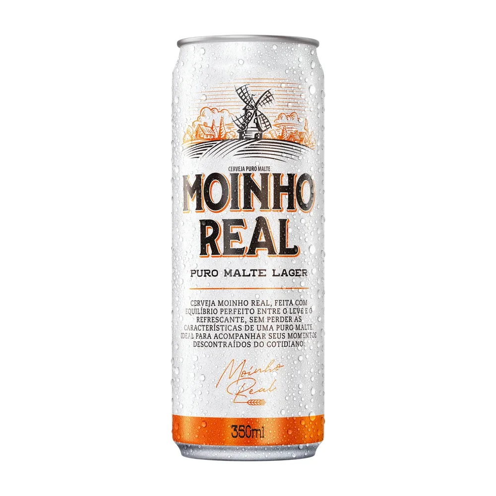 CERVEZA MOINHO REAL 12X350 ML PURO MALTE SLEEK